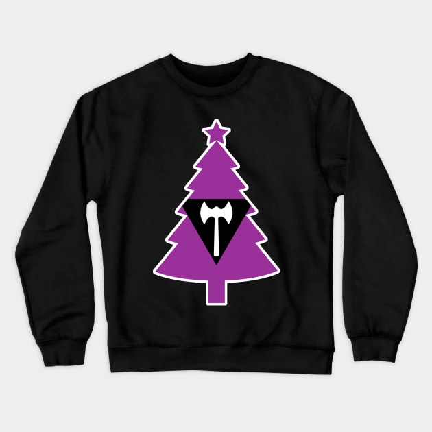 Christmas Tree LGBT Flag Labrys Lesbians Crewneck Sweatshirt by aaallsmiles